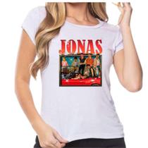 Camiseta Baby look Jonas Brothers 100% Algodão