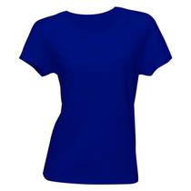 Camiseta Baby Look KazzaVip Malha 100% Algodão Penteada Manga Curta Tamanho(P)Azul Royal Camiseta Baby Look KazzaVip Malha 100% Algodão Penteada Manga Curta Tamanho(P)Azul Royal