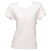 Camiseta Baby Look KazzaVip Malha 100% Algodão Penteada Manga Curta Tamanho(P)Branco Camiseta Baby Look KazzaVip Malha 100% Algodão Penteada Manga Curta Tamanho(P)Branco