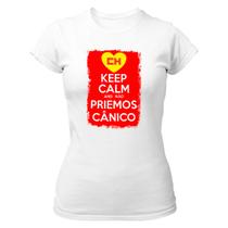 Camiseta Baby Look Keep Calm and não priemos cânico