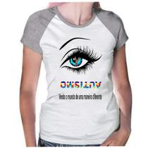 Camiseta Baby look mãe de autista mamãe criança autismo Camiseta Baby look mãe de autista mamãe criança autismo