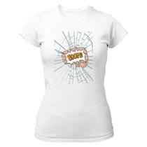 Camiseta Baby Look Mão soco no vidro Boom