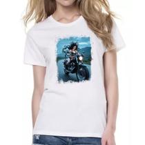 Camiseta Baby Look Medusa andando de moto