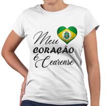 Camiseta Baby Look Meu Coração é Cearense Bandeira