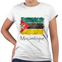 Camiseta Baby Look Moçambique Bandeira País