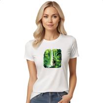 Camiseta Baby Look Mochileiro aventureiro natureza cachoeira