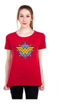 Camiseta Baby Look Mulher Maravilha Wonder Woman Justiça - Pitcas