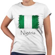 Camiseta Baby Look Nigéria Bandeira País