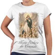 Camiseta Baby Look Nossa Senhora da Conceição Religiosa Igreja