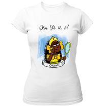 Camiseta Baby Look Orixas Cartoon Oxum Ora Ye ie o