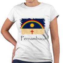 Camiseta Baby Look Pernambuco Bandeira Estado Brasil
