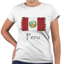 Camiseta Baby Look Peru Bandeira País
