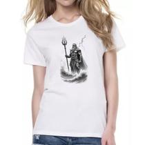 Camiseta Baby Look Poseidon esboco a lapis