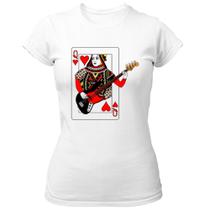 Camiseta Baby Look Rainha de Copas do Rock