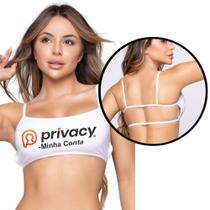 Camiseta Baby-look Regatinha TOP Privacy Onlyfans Camera Prive Personalizada