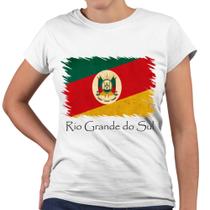 Camiseta Baby Look Rio Grande do Sul Bandeira Estado Brasil - Web Print Estamparia