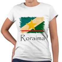 Camiseta Baby Look Roraima Bandeira Estado Brasil