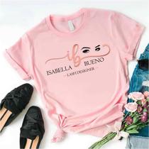 Camiseta Baby Look Rosa Bebê ou Branca -