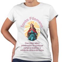 Camiseta Baby Look Santa Filomena Que Todos Sejam Preservados