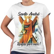Camiseta Baby Look Santo André Rogai Por Nós! Religiosa