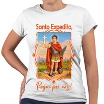 Camiseta Baby Look Santo Expedito Rogai Por Nós! Igreja