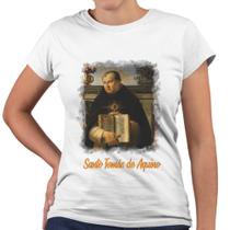 Camiseta Baby Look Santo Tomás de Aquino Religiosa