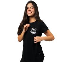 Camiseta Baby Look Santos Oficial Escudo Feminina