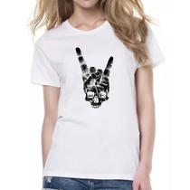 Camiseta Baby Look Skull Shaka Surfista