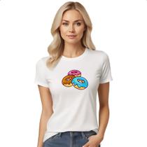 Camiseta Baby Look Trio Donuts