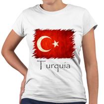 Camiseta Baby Look Turquia Bandeira País