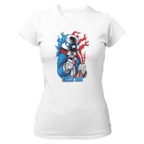 Camiseta Baby Look Uncle Sam Skull