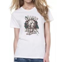 Camiseta Baby Look Urso Lenda da montanha bruta Camiseta Baby Look Urso Lenda da montanha bruta