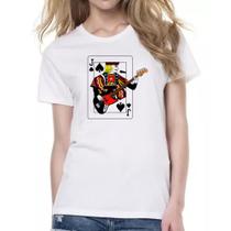 Camiseta Baby Look Valete de Espadas do Rock