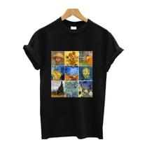 Camiseta Baby Look Van Gogh Tumblr Camisa Algodão