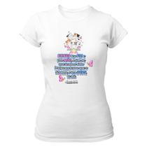 Camiseta Baby Look Versiculo Fofinho Honra teu pai e tua mãe