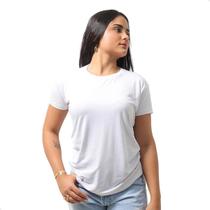 Camiseta Baby Look Viscolycra Básica Lisa Leve Confortável