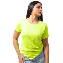 Camiseta Baby Look Viscolycra Básica Lisa Leve Confortável