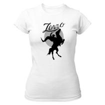 Camiseta Baby Look Zorro sob a lua