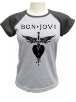 Camiseta Babylook Bon Jovi