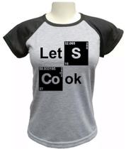Camiseta Babylook Breaking Bad Lets Cook Camiseta Babylook Breaking Bad Lets Cook