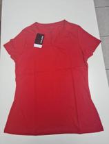 Camiseta Babylook Feminina Manga Curta Decote V Malwee 47373 Algodão.