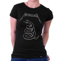 Camiseta Babylook Feminina Metallica Banda Rock Heavy Metal