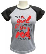 Camiseta Babylook Girl In Red Exclusiva