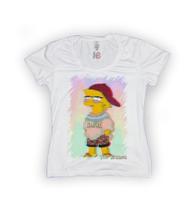 Camiseta Babylook Lisa Simpson Tie Dye - No Sense