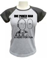 Camiseta Babylook One Punch Man Saitama Camiseta Babylook One Punch Man Saitama