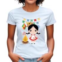 Camiseta babylook para festa junina estampa tema junino blusa arraiá plus size