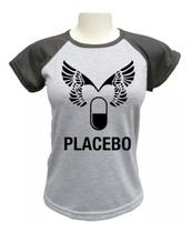 Camiseta Babylook Placebo Exclusiva Camiseta Babylook Placebo Exclusiva
