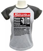 Camiseta Babylook The Smiths Please Please Please Camiseta Babylook The Smiths Please Please Please