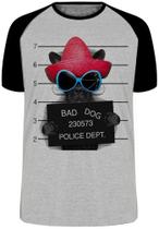 Camiseta Bad Dog cachorro cão Police Dept Blusa Plus Size extra grande adulto ou infantil