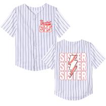 Camiseta BAICAIYU Girls Baseball Sister Toddler 6T de poliéster Camiseta BAICAIYU Girls Baseball Sister Toddler 6T de poliéster
